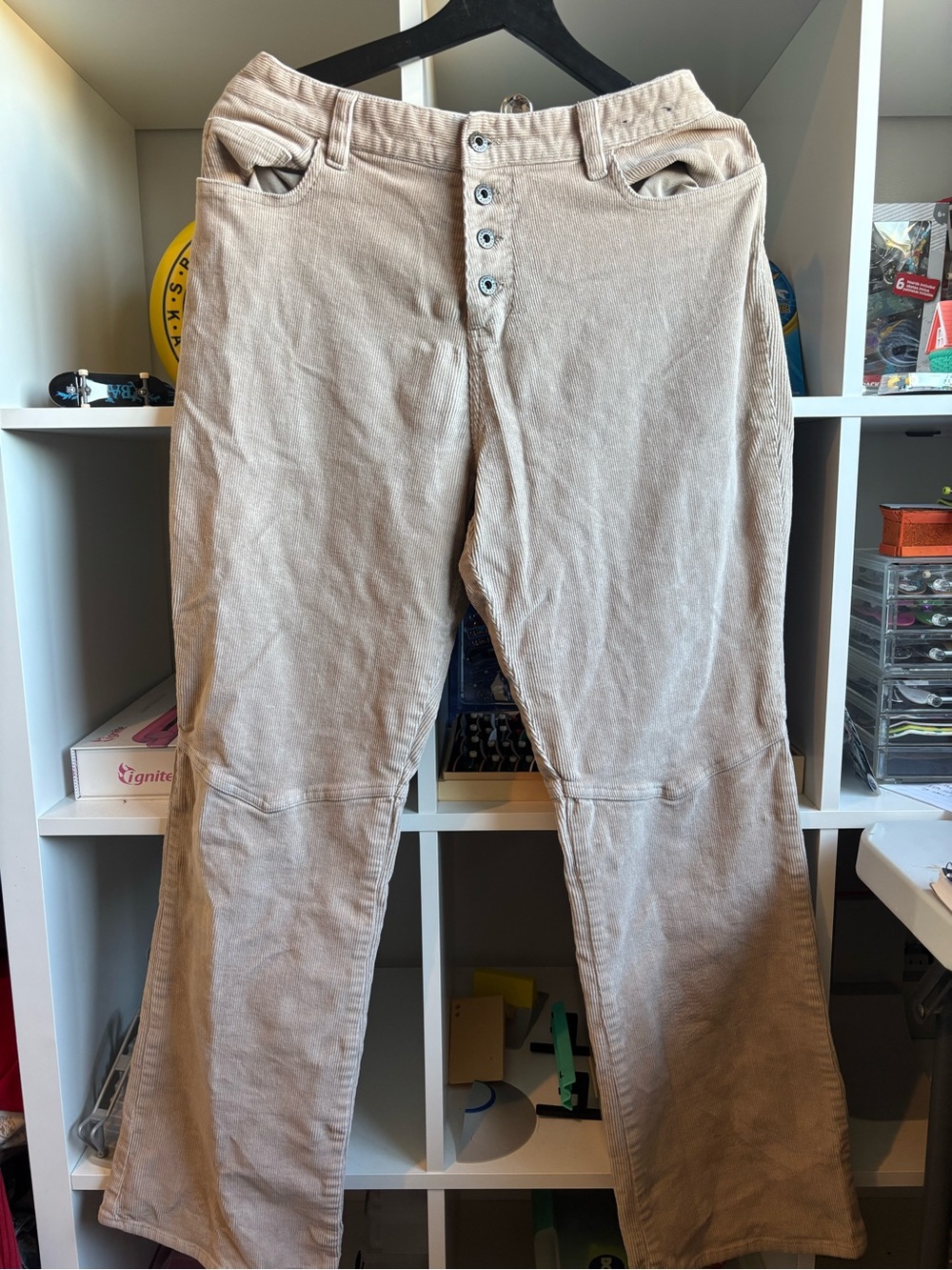 Route 66 Women's Beige Button-Fly Trousers